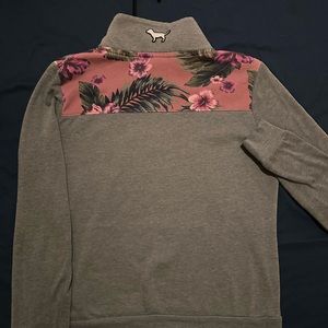 PINK mid zip-up sweater